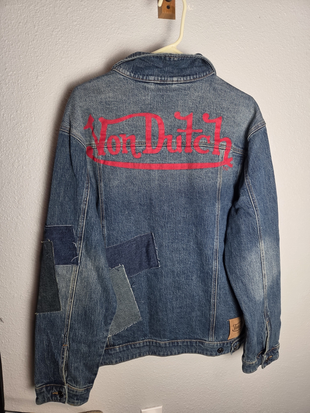 Von Dutch Blue Denim Patchwork Jacket with Orange Tag - Picture 5 of 11